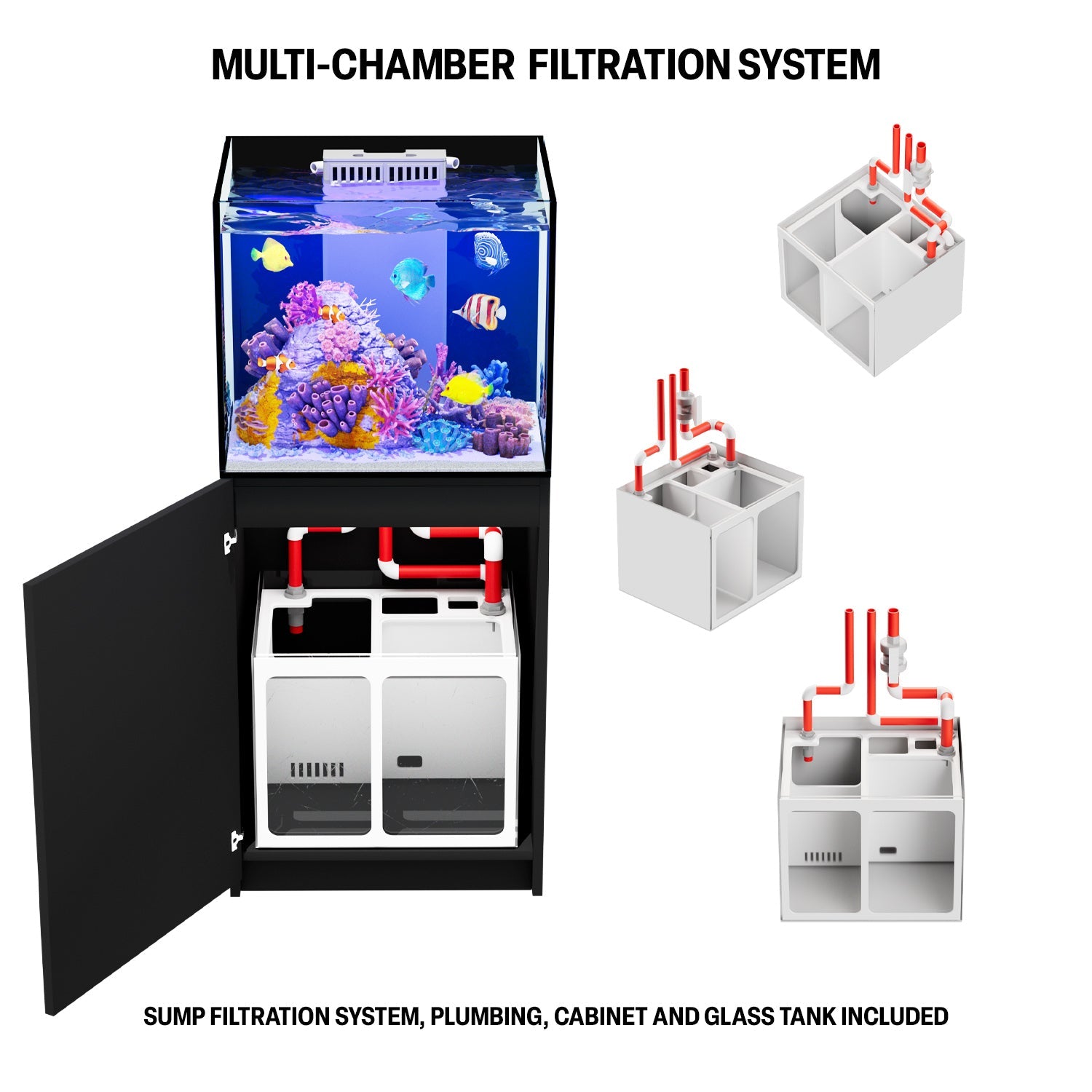 View of Saltwater Tank Starter Kit | All-in-One Marine Aquarium Kits