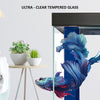 Aqua Dream Tempered Glass Aquarium 260 Gallon Fish Tank White and Silver with Premium Filtration System