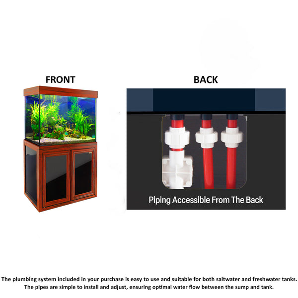 Aqua Dream 50 Gallon Tank Aquarium Redwood