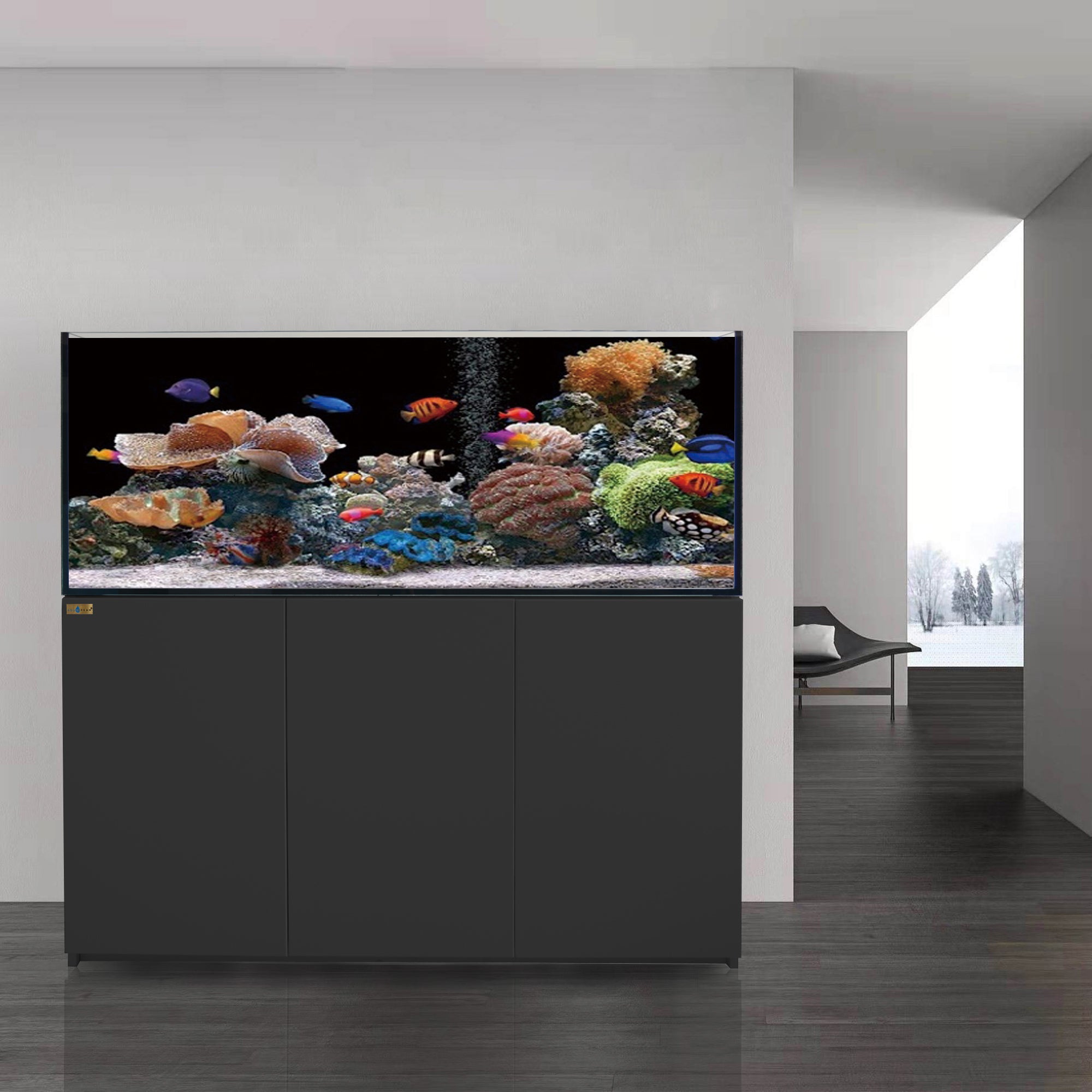 fish tank with built in filter