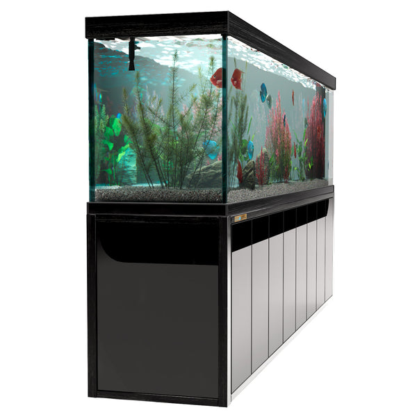 Aqua Dream Fish Tank 600 Gallon Aquarium Tempered Glass Black