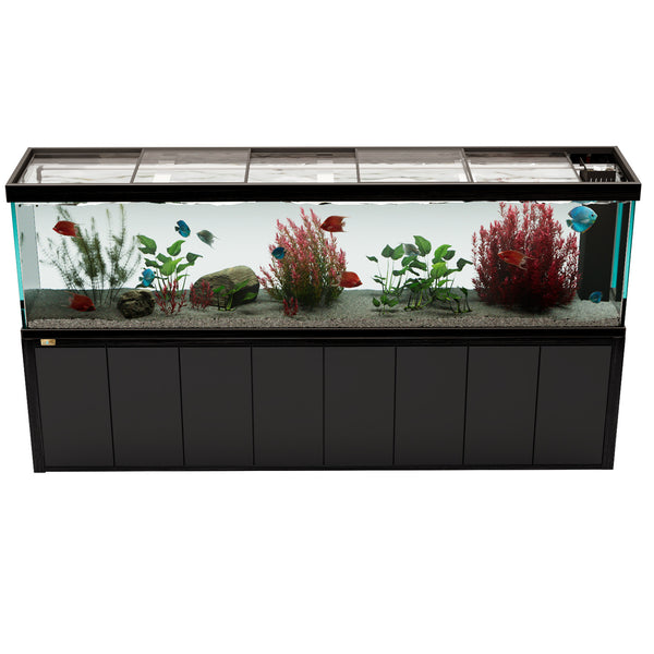 Aqua Dream Fish Tank 600 Gallon Aquarium Tempered Glass Black