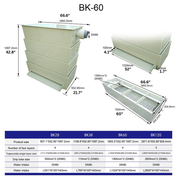 Fish Pond Bakki Shower Trickle Filter Drip Box Filters Ponds Up To 60 Tons At 16,100 GPH