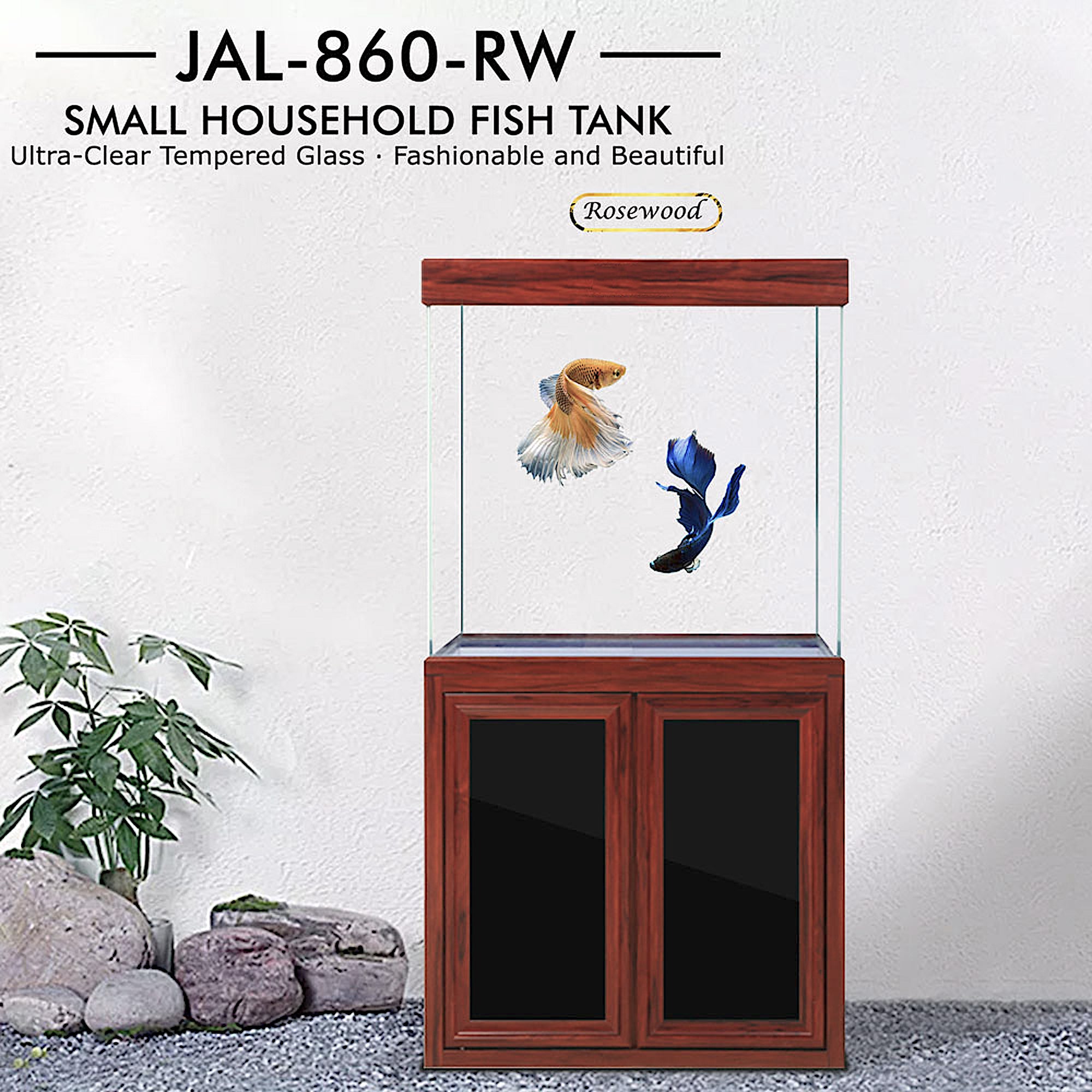 Aqua Dream 50 Gallon Tank Aquarium Redwood