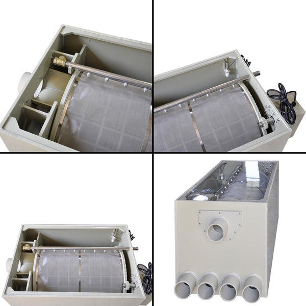 Pond Submerged Macro Drum Filter Filters Ponds Up To 60 Tons At 16,100 GPH