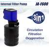 Aqua Dream’s 210 GPH Aquarium Pump with 3-in-1 Functionality: Circulation, Filtration and Aeration
