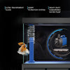 Aqua Dream Tempered Glass Aquarium 260 Gallon Fish Tank White and Silver with Premium Filtration System