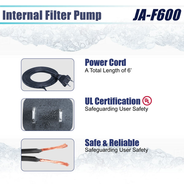 Aqua Dream’s 210 GPH Aquarium Pump with 3-in-1 Functionality: Circulation, Filtration and Aeration