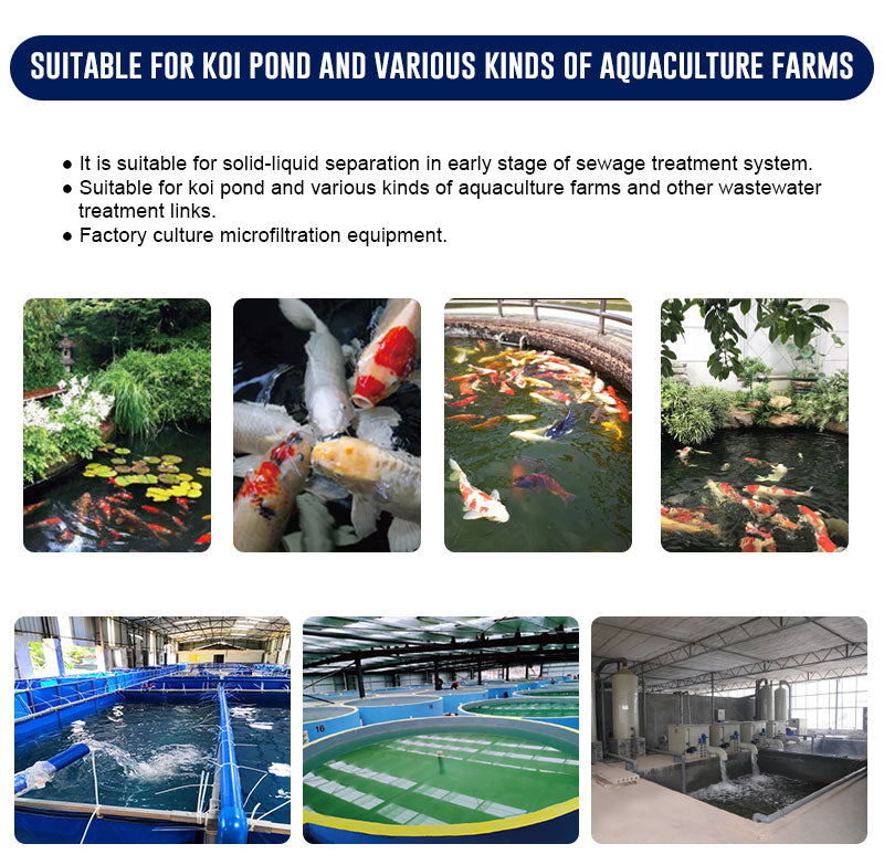 pond rotary drum filter