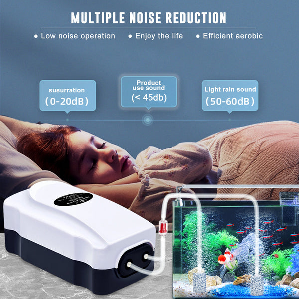 noiseless air pump fish tank