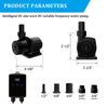 Aqua Dream 396 GPH External & Submersible Water Pump 12W Variable Frequency with External Controller