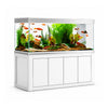 Aqua Dream Tempered Glass Aquarium 260 Gallon Fish Tank White and Silver with Premium Filtration System