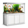 Aqua Dream 145 Gallon Tempered Glass Aquarium White and Silver with Premium Filtration System
