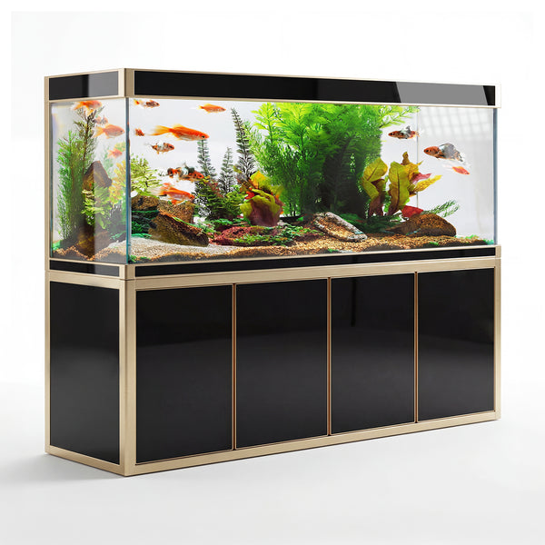 Aqua Dream 220 Gallon Black & Gold Tempered Glass Aquarium
