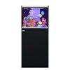 63 Gallon Coral Reef Aquarium Ultra Clear Glass Tank & Built in Sump All Black