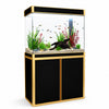 Aqua Dream 100 Gallon Tempered Glass Aquarium Black and Gold