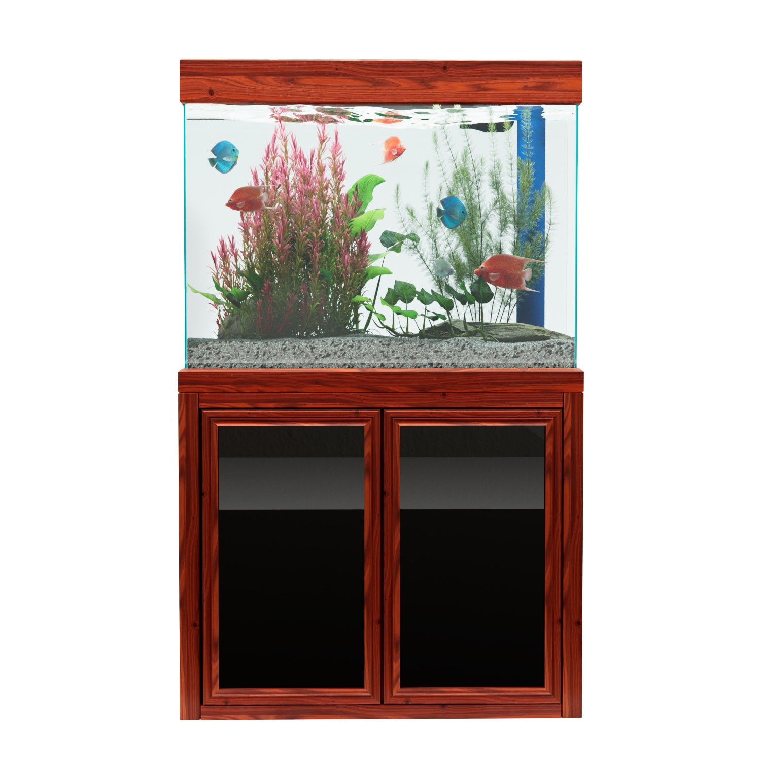 Aqua Dream 50 Gallon Tempered Glass Aquarium Redwood