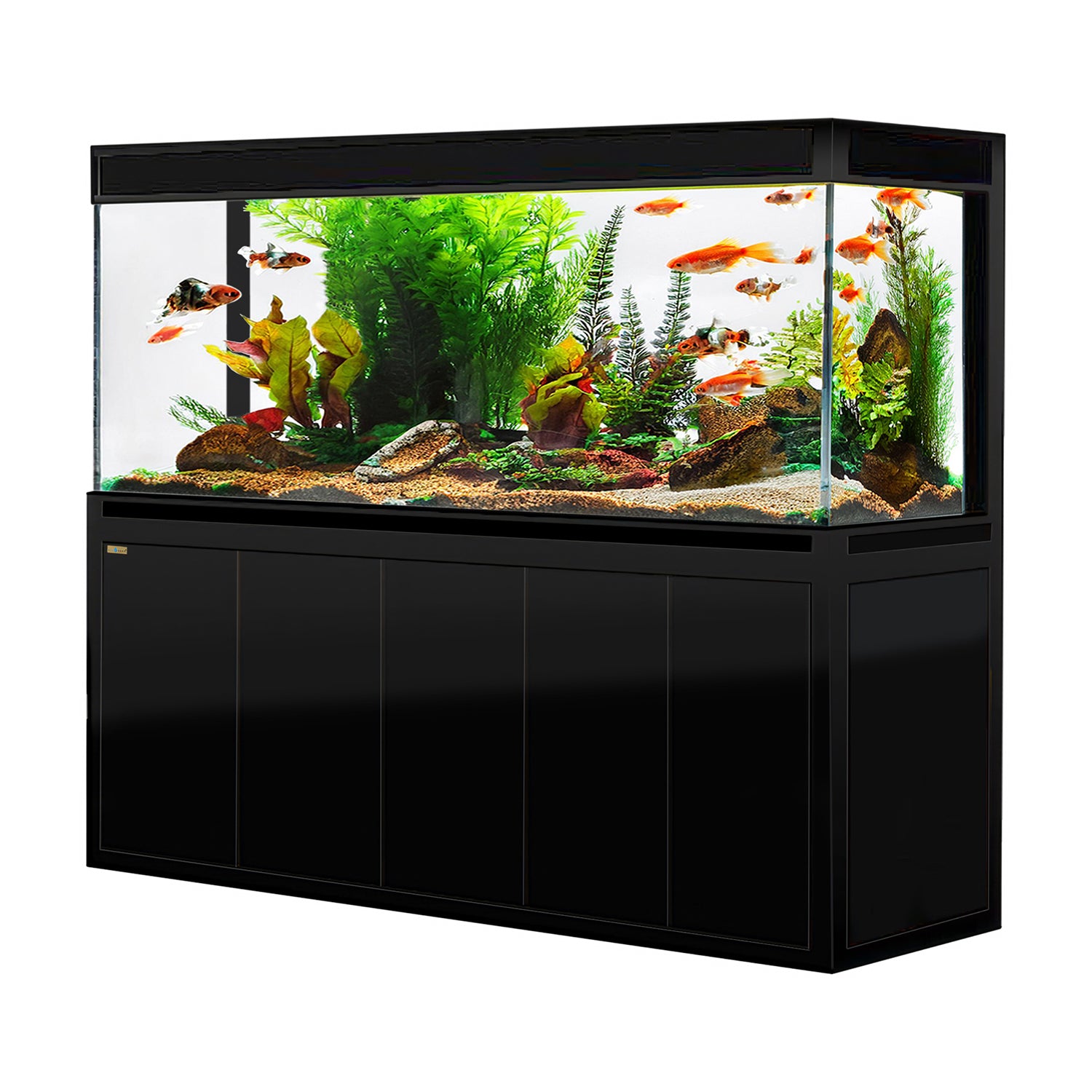 Aqua Dream Tempered Glass Aquarium 400 Gallon Fish Tank  Black