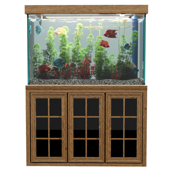 Aqua Dream 200 Gallon Tempered Glass Aquarium Darkwood