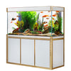 Aqua Dream 135 Gallon Tempered Glass Aquarium White and Gold