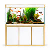 Aqua Dream 175 Gallon Tempered Glass Aquarium White and Gold
