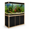 Aqua Dream 135 Gallon Tempered Glass Aquarium Black With Gold