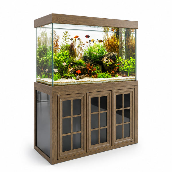 Aqua Dream 200 Gallon Tank Tempered Glass Aquarium Darkwood