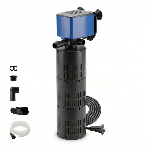 Aqua Dream 3in1 Aquarium Internal Filter Water Pump Oxygen 475 GPH