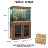 Aqua Dream 100 Gallon Tempered Glass Aquarium Darkwood