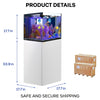37 Gallon Coral Reef Aquarium Ultra Clear Glass Tank & Built in Sump All White