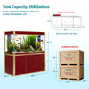 Aqua Dream 175 Gallon Tempered Glass Aquarium Red and Gold