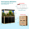 Aqua Dream 175 Gallon Tempered Glass Aquarium Black and Gold