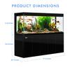 Acuario Big Fish Tank de 400 galones de vidrio templado negro - Actualizado