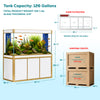 Aqua Dream 135 Gallon Tempered Glass Aquarium White and Gold