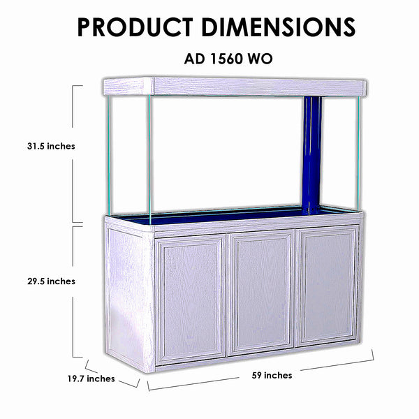 Aqua Dream 175 Gallon Tempered Glass Aquarium White Oak