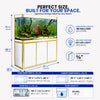 Aqua Dream 135 Gallon Tempered Glass Aquarium White and Gold