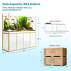 Aqua Dream 220 Gallon Tempered Glass Aquarium White and Gold