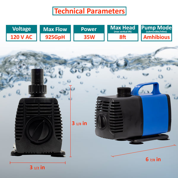 Aqua Dream 920 GPH Amphibious Water Pump