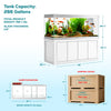 Aqua Dream Tempered Glass Aquarium 260 Gallon Fish Tank White and Silver with Premium Filtration System