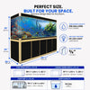 Aqua Dream 400 Gallon Tempered Glass Aquarium Black and Gold  - Updated