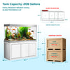 Aqua Dream 200 Gallon Aquarium White and Silver with Premium Filtration System