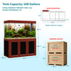 Aqua Dream 200 Gallon Tempered Glass Aquarium Redwood
