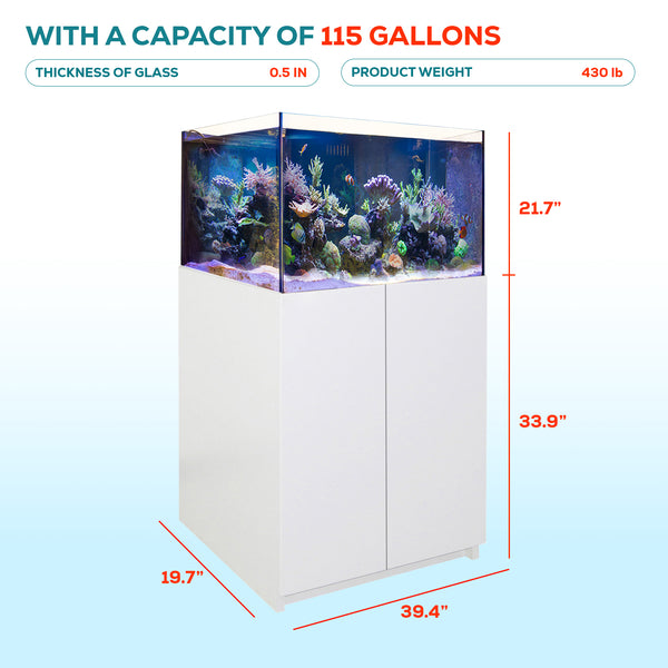 115 gallon aquarium with stand and sump