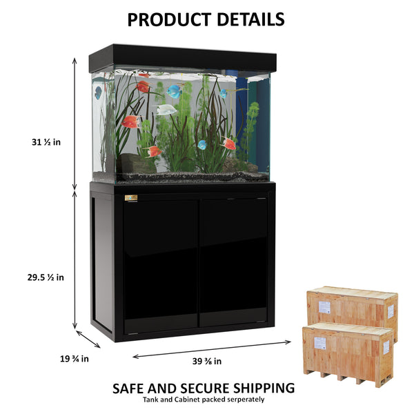 Aqua Dream 100 Gallon Tempered Glass Aquarium Black