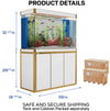 Aqua Dream 175 Gallon Tempered Glass Aquarium White and Gold