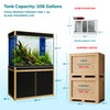 Aqua Dream 100 Gallon Tempered Glass Aquarium Black and Gold
