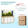 Aqua Dream 175 Gallon Tempered Glass Aquarium White and Gold