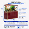 Aqua Dream 175 Gallon Tempered Glass Aquarium Red and Gold