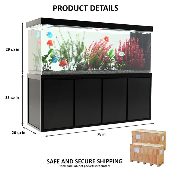 Aqua Dream 240 Gallon Aquarium Black Premium