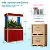 Aqua Dream 100 Gallon Tempered Glass Aquarium Red and Gold